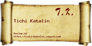 Tichi Katalin névjegykártya